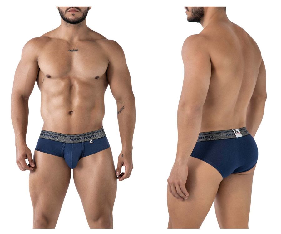Xtremen Cotton Blend Men's Bikini Brief in Navy – men's briefs
