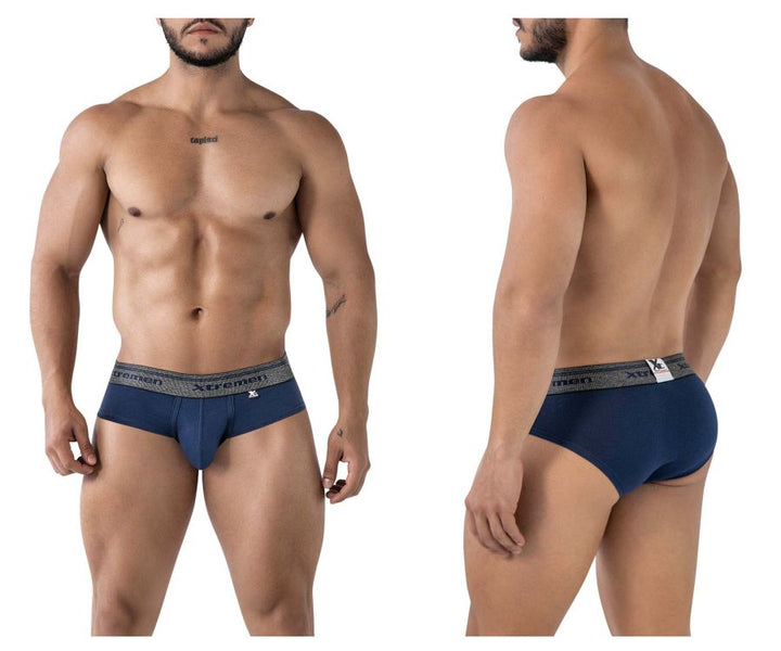 Xtremen Cotton Blend Men's Bikini Brief in Navy – men's briefs