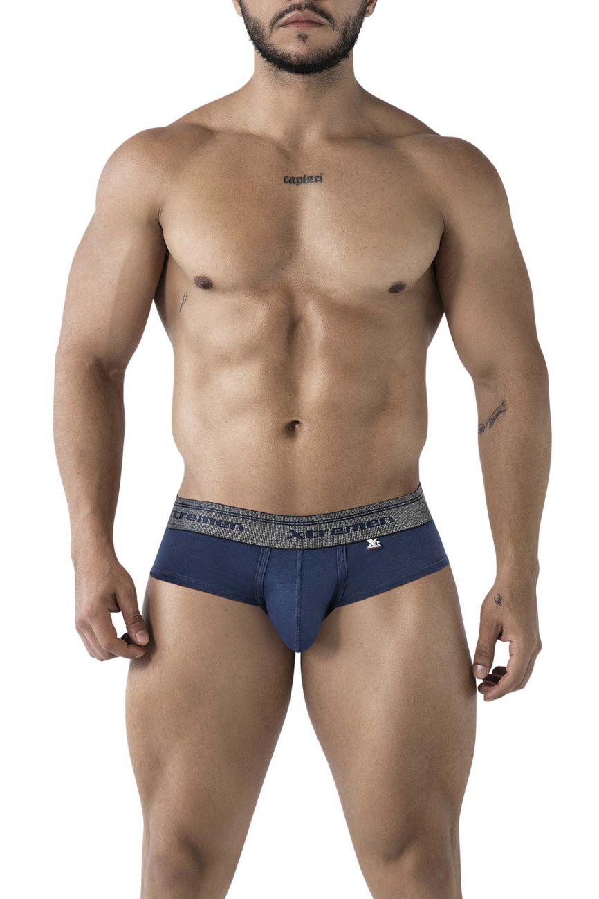 Xtremen Cotton Blend Men's Bikini Brief in Navy – men's briefs