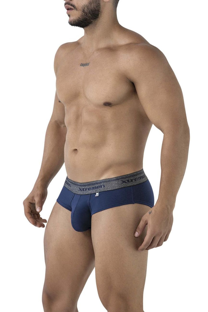 Xtremen Cotton Blend Men's Bikini Brief in Navy – men's briefs