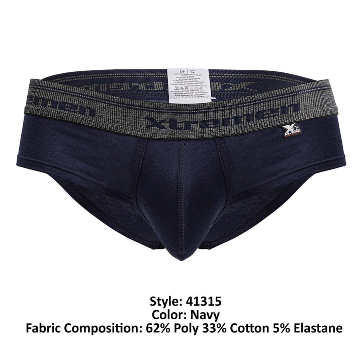 Xtremen Cotton Blend Men's Bikini Brief in Navy – men's briefs