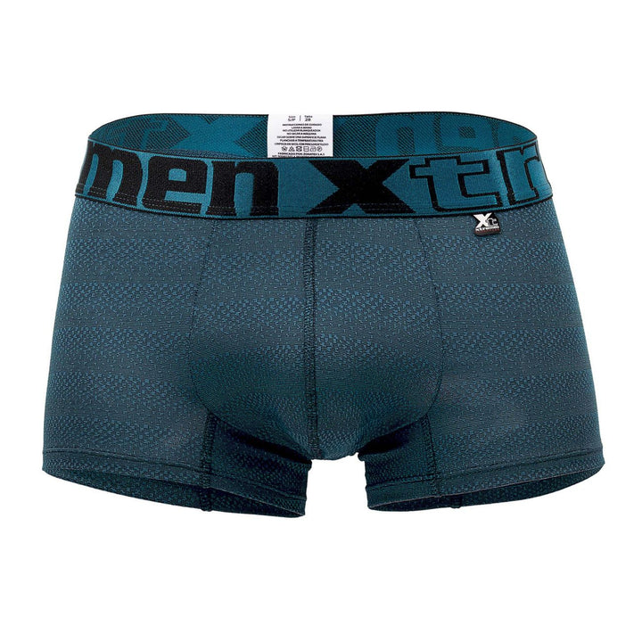 Xtremen Geometric Jacquard Men's Trunk Underwear in Petrol – men's trunks