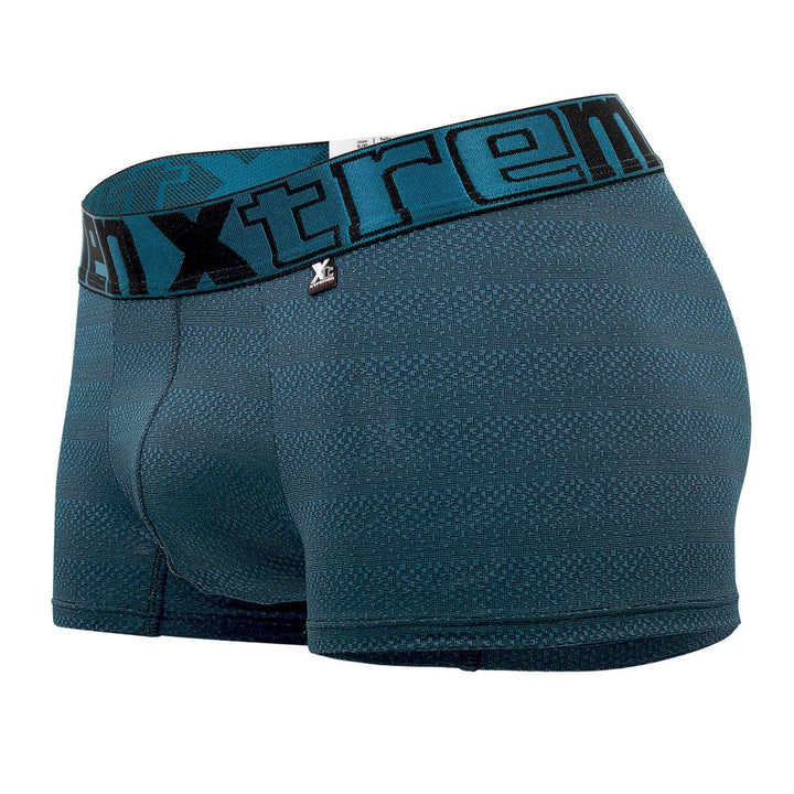 Xtremen Geometric Jacquard Men's Trunk Underwear in Petrol – men's trunks