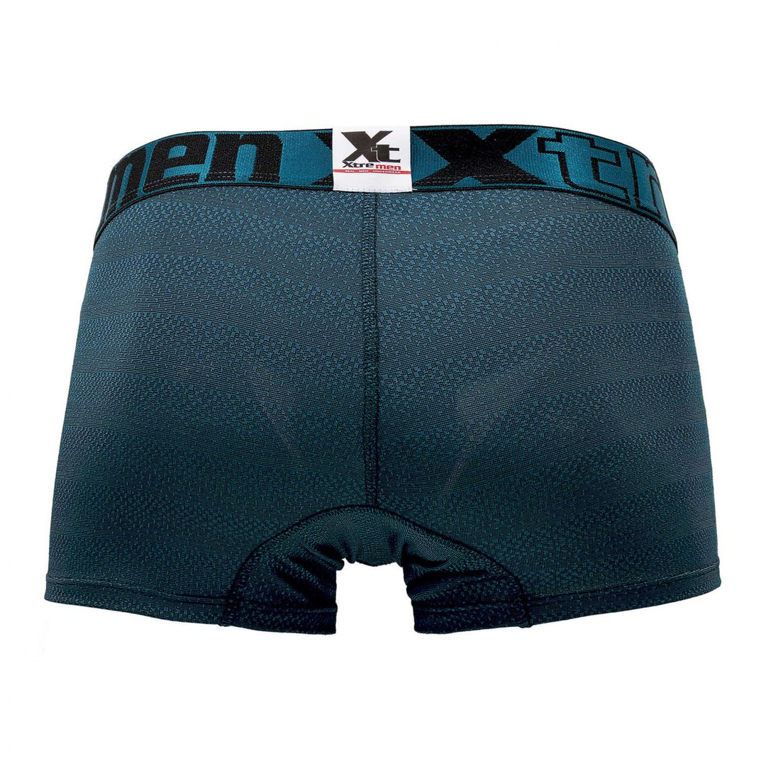 Xtremen Geometric Jacquard Men's Trunk Underwear in Petrol – men's trunks