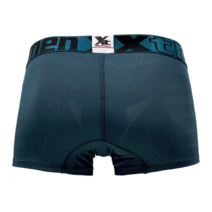 Xtremen Geometric Jacquard Men's Trunk Underwear in Petrol – men's trunks