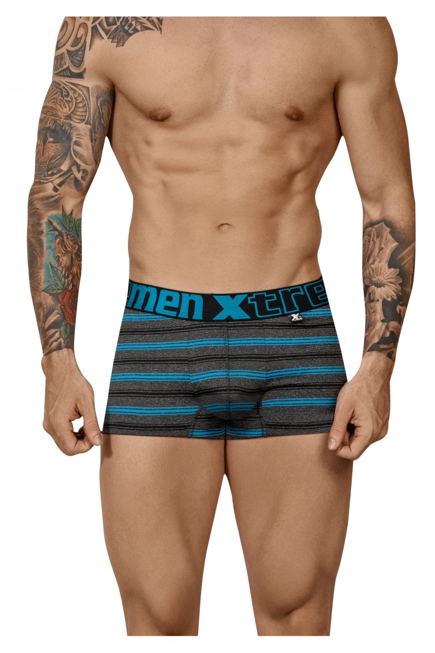 Xtremen Stripes Men's Trunk Underwear in Turquoise – men's trunks