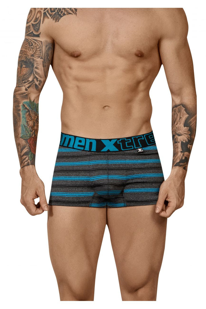 Xtremen Stripes Men's Trunk Underwear in Turquoise – men's trunks