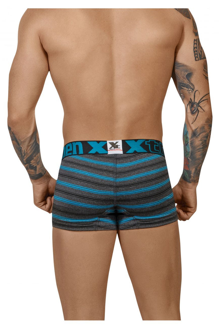Xtremen Stripes Men's Trunk Underwear in Turquoise – men's trunks