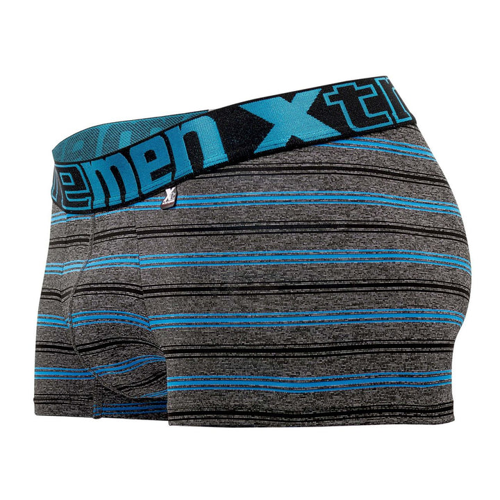 Xtremen Stripes Men's Trunk Underwear in Turquoise – men's trunks