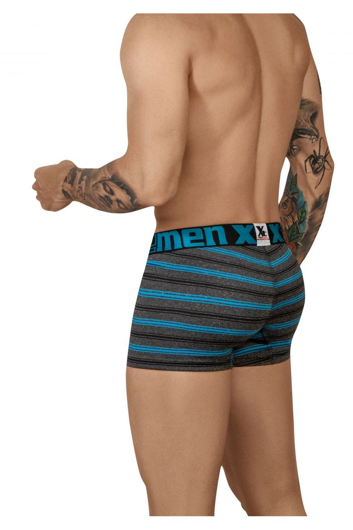 Xtremen Stripes Men's Trunk Underwear in Turquoise – men's trunks
