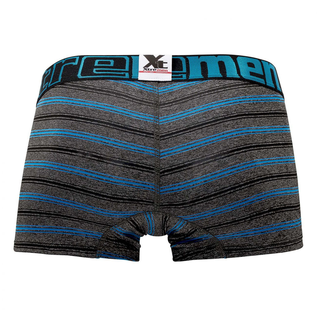 Xtremen Stripes Men's Trunk Underwear in Turquoise – men's trunks