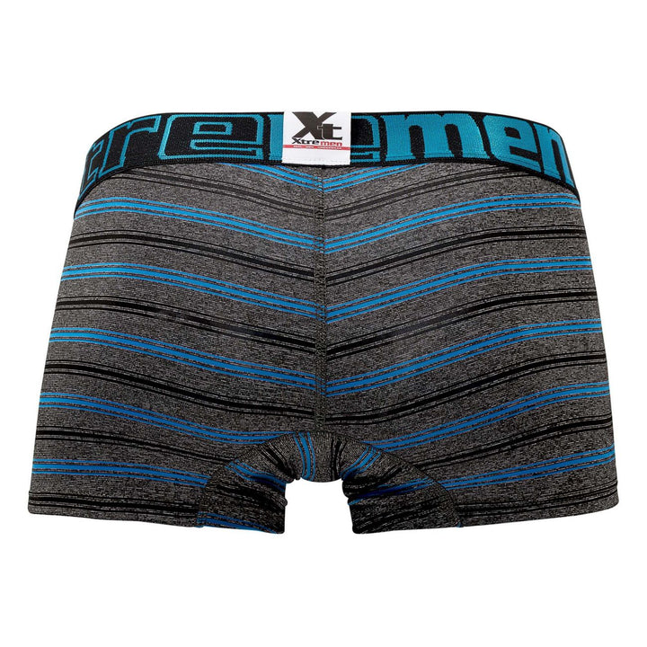 Xtremen Stripes Men's Trunk Underwear in Turquoise – men's trunks