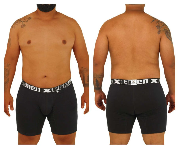 Xtremen Plus Men's Boxer Brief in Black – men's boxer briefs