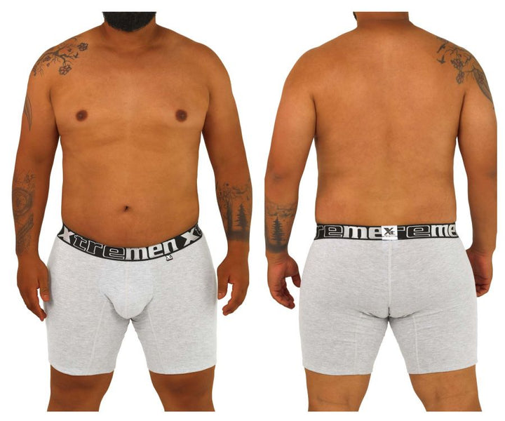 Xtremen Plus color Gray Men's Boxer Brief in Gray – men's boxer briefs