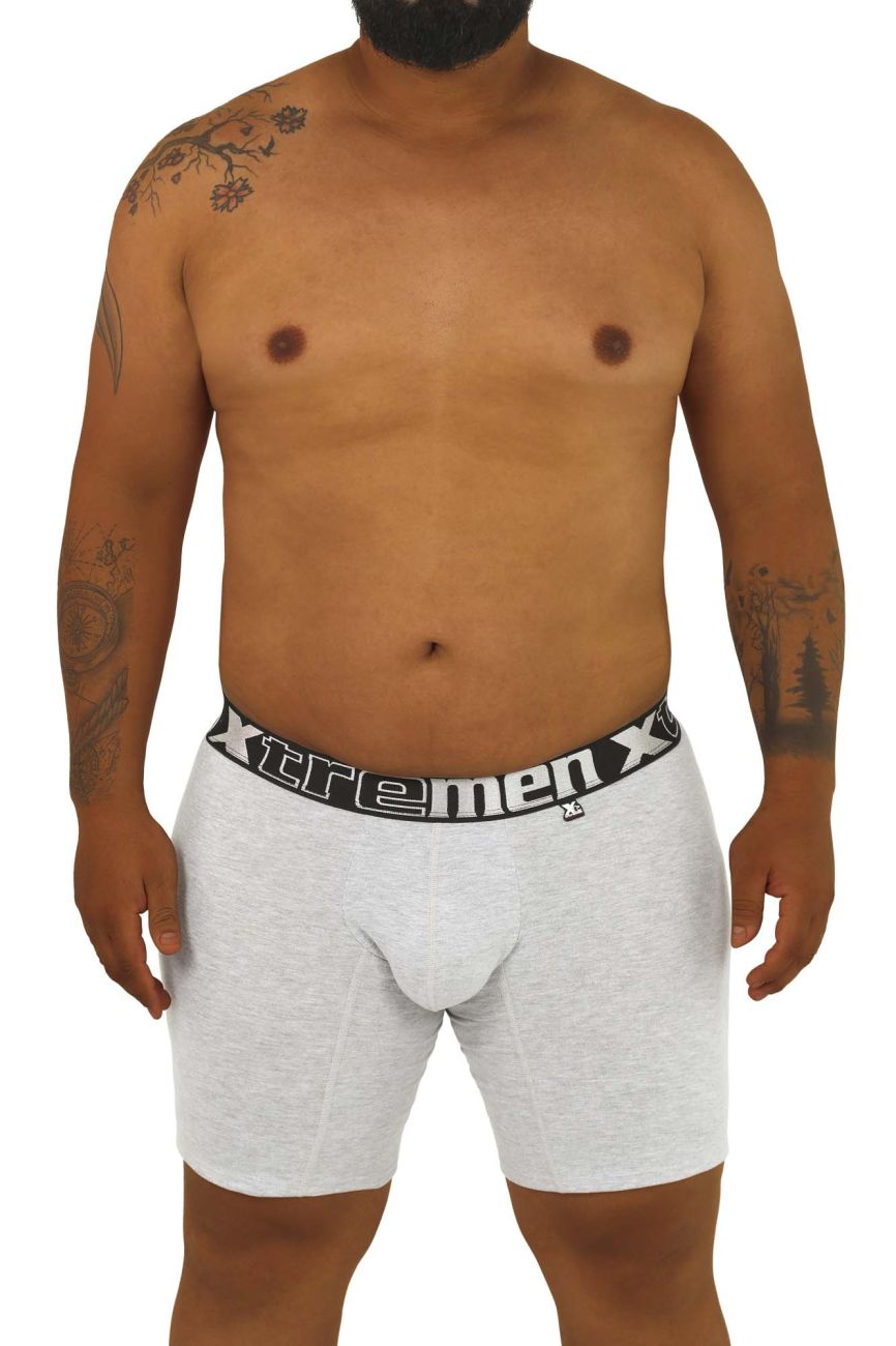 Xtremen Plus color Gray Men's Boxer Brief in Gray – men's boxer briefs