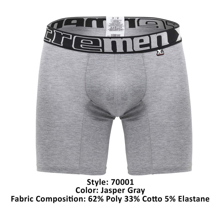 Xtremen Plus color Gray Men's Boxer Brief in Gray – men's boxer briefs