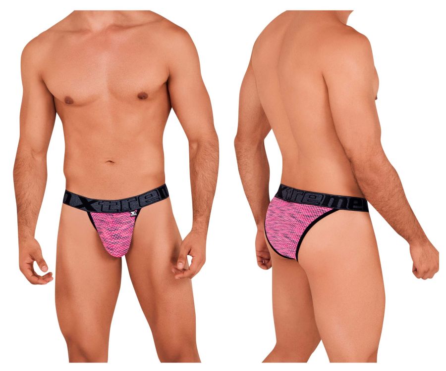 Xtremen Microfiber Mesh Bikini in Pink – men's briefs