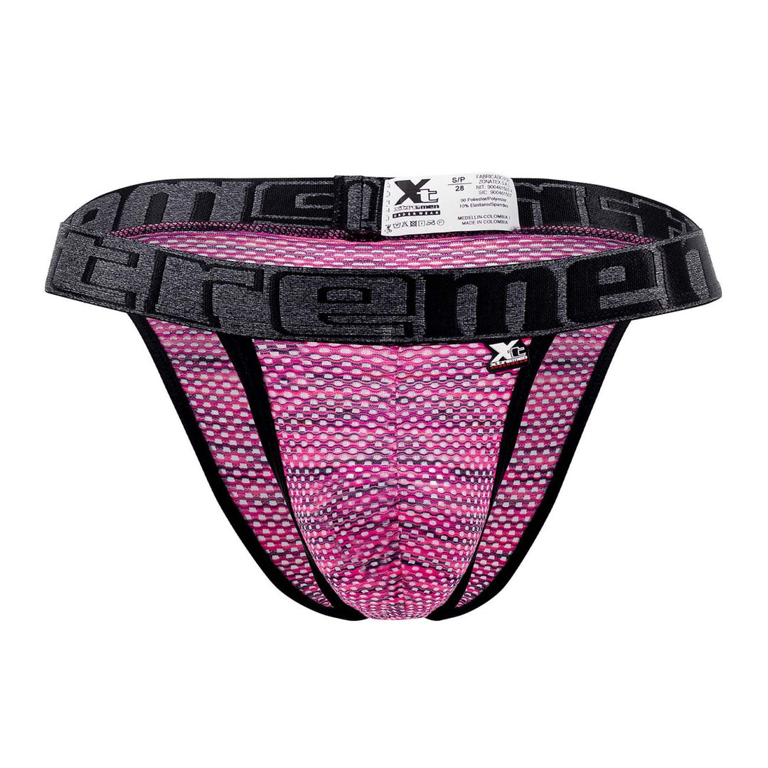 Xtremen Microfiber Mesh Bikini in Pink – men's briefs