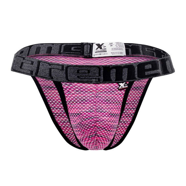 Xtremen Microfiber Mesh Bikini in Pink – men's briefs