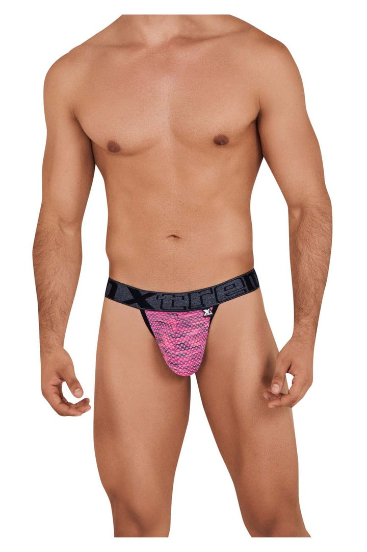 Xtremen Microfiber Mesh Bikini in Pink – men's briefs