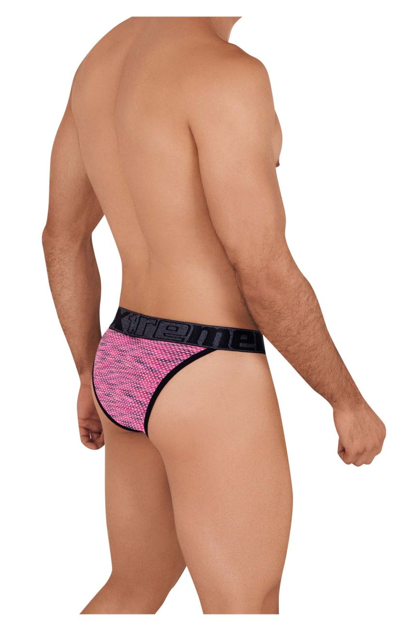 Xtremen Microfiber Mesh Bikini in Pink – men's briefs
