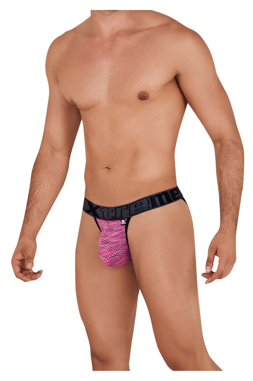 Xtremen Microfiber Mesh Bikini in Pink – men's briefs