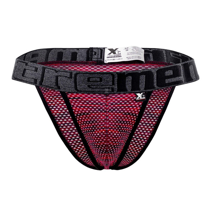 Xtremen Microfiber Mesh Bikini in Red – men's briefs
