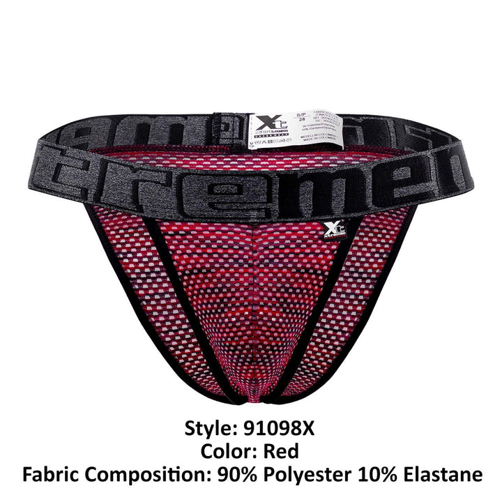 Xtremen Microfiber Mesh Bikini in Red – men's briefs