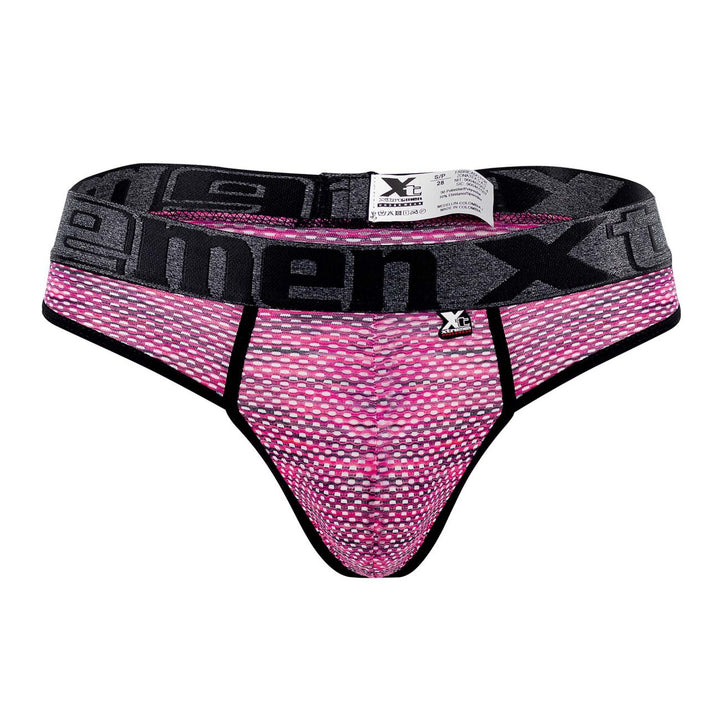 Xtremen Microfiber Mesh Thongs in Pink – men's thongs