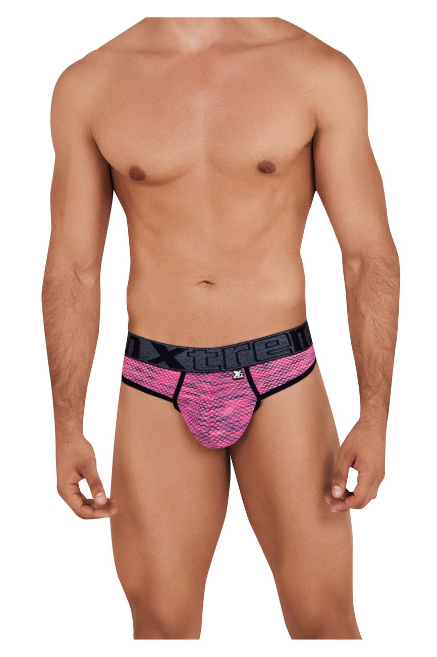Xtremen Microfiber Mesh Thongs in Pink – men's thongs