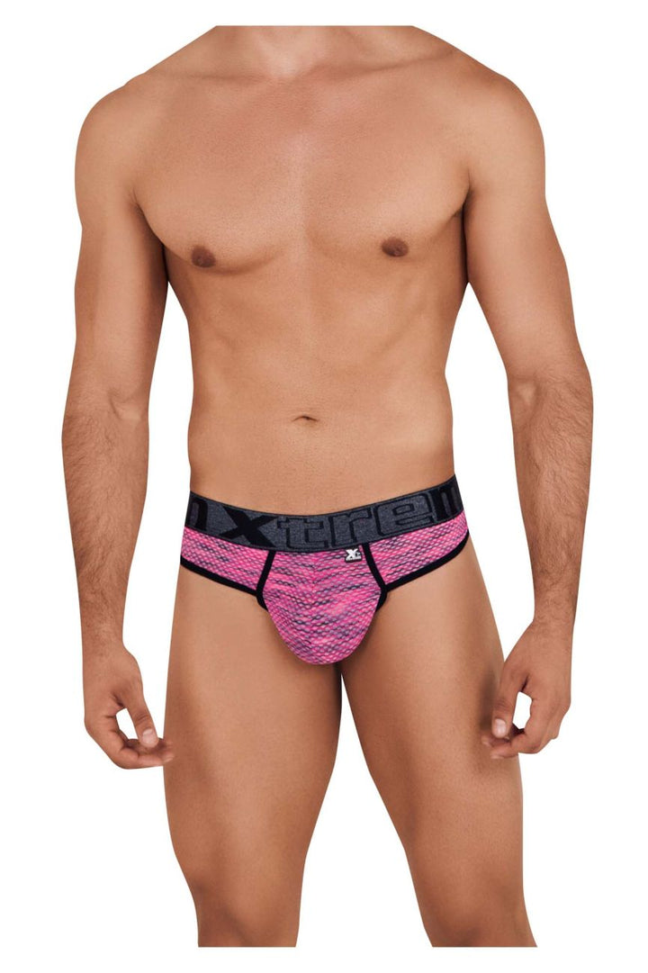 Xtremen Microfiber Mesh Thongs in Pink – men's thongs