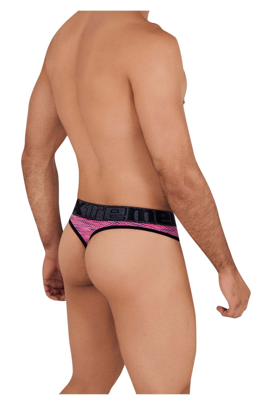 Xtremen Microfiber Mesh Thongs in Pink – men's thongs