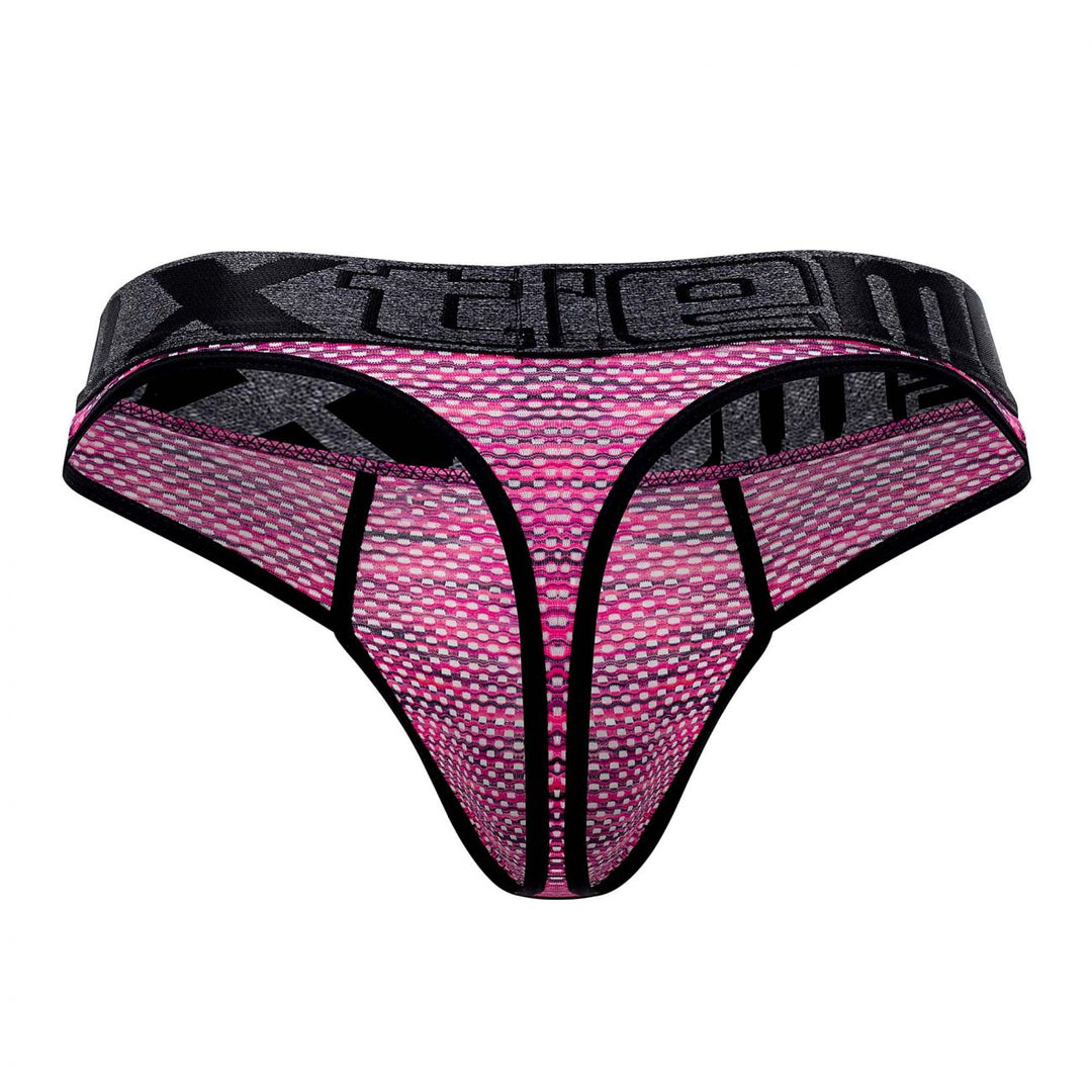 Xtremen Microfiber Mesh Thongs in Pink – men's thongs