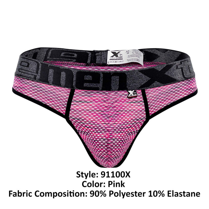 Xtremen Microfiber Mesh Thongs in Pink – men's thongs