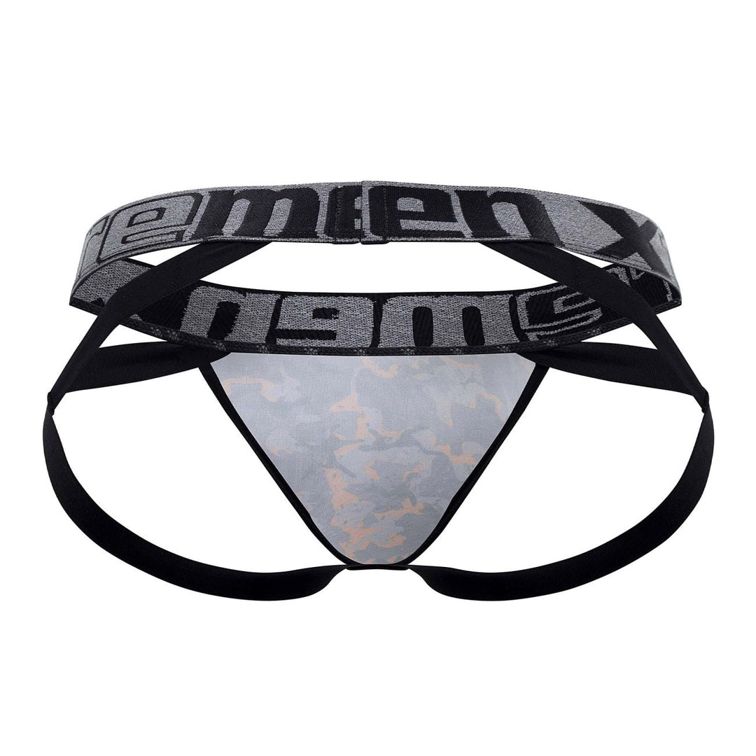 Xtremen men's orange printed microfiber jockstrap – wide strap athletic underwear