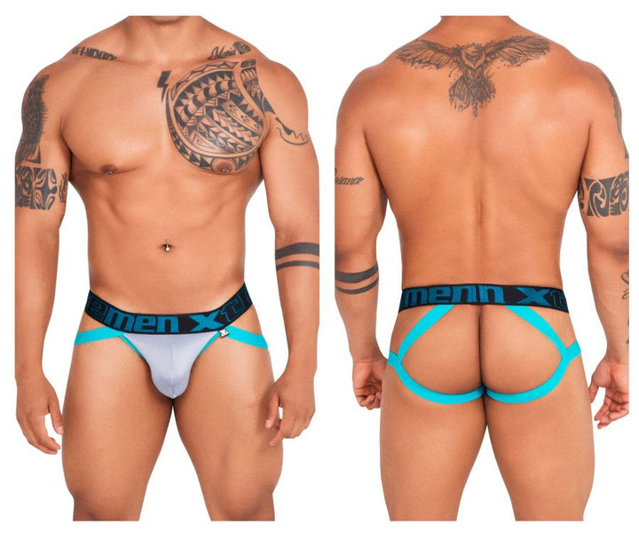 Xtremen men's light gray athletic jockstrap – low-rise lean-cut sporty underwear