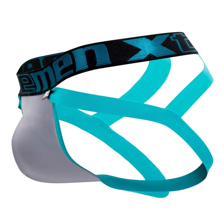 Xtremen men's light gray athletic jockstrap – low-rise lean-cut sporty underwear