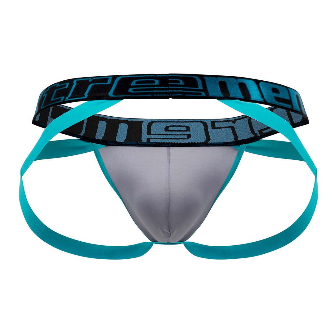 Xtremen men's light gray athletic jockstrap – low-rise lean-cut sporty underwear