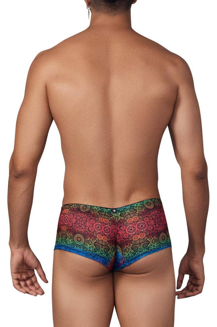 Xtremen men's mandala print microfiber trunks – contoured pouch full coverage underwear