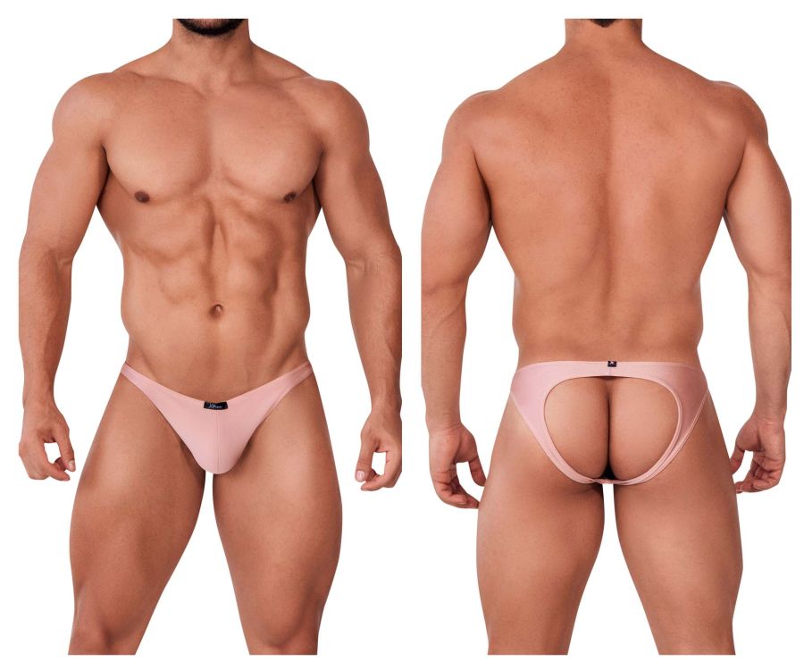 Xtremen men's rosewood Destellante jockstrap – athletic supporter naked-back underwear