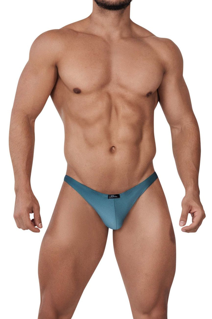 Xtremen men's silver Destellante jockstrap – athletic supporter naked-back underwear