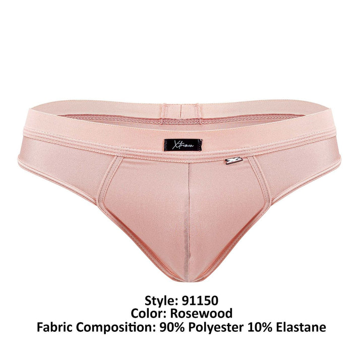 Xtremen men's rosewood Destellante thong – silky microfiber naked-back minimal underwear