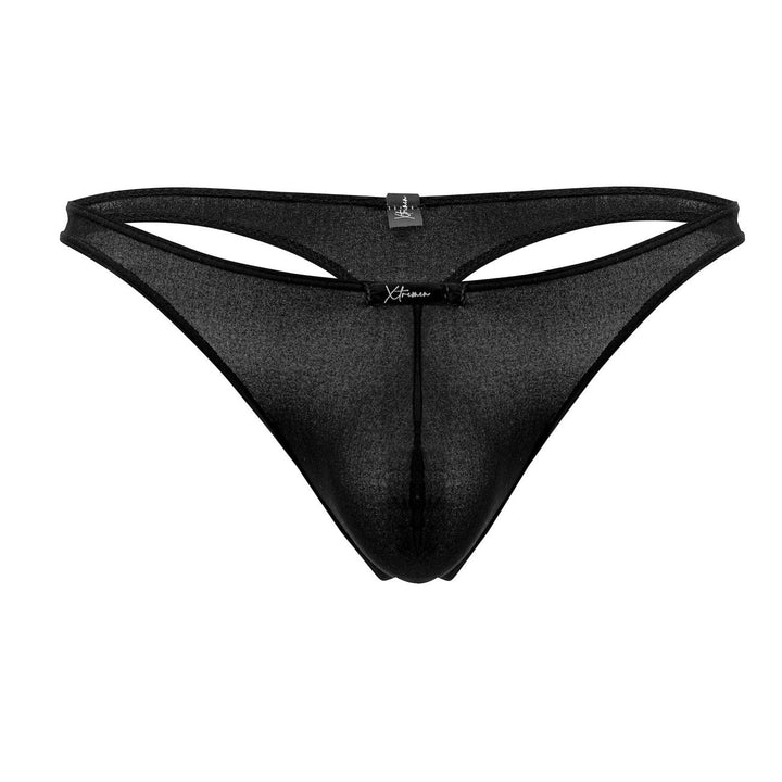 Xtremen men's black Durazno thong – microfiber minimal coverage underwear
