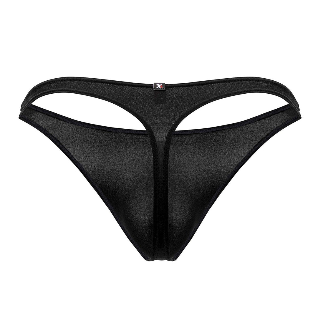 Xtremen men's black Durazno thong – microfiber minimal coverage underwear