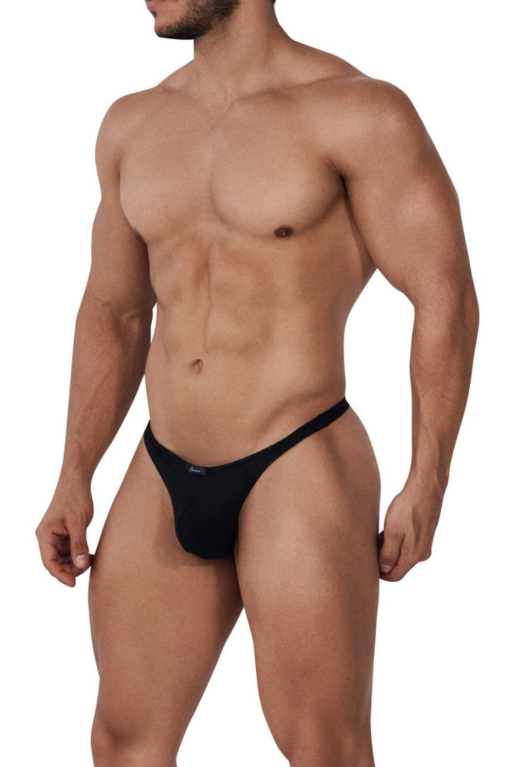 Xtremen men's black Durazno thong – microfiber minimal coverage underwear