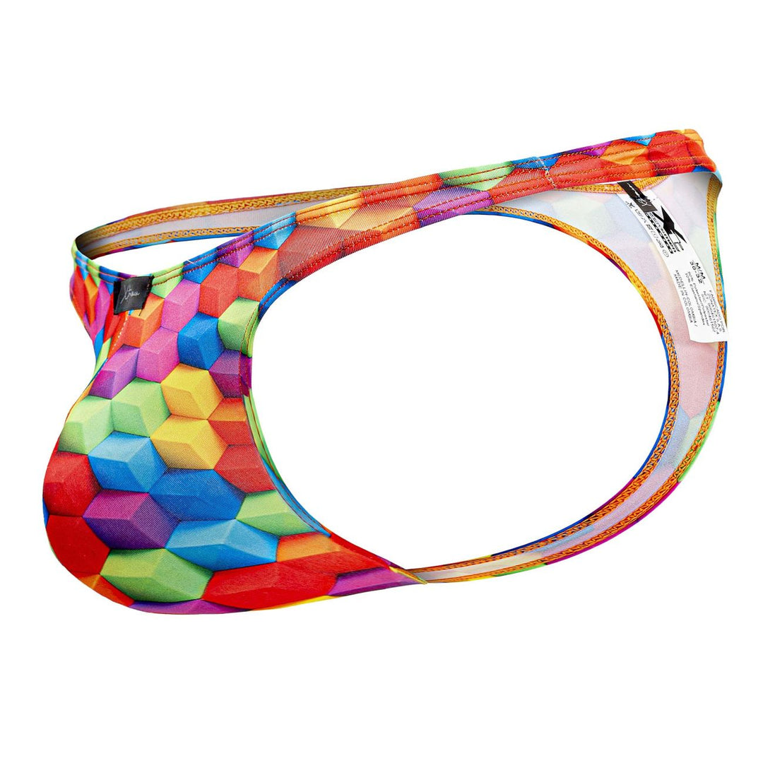 Xtremen Printed Men's Thong in Cubes – men's thongs