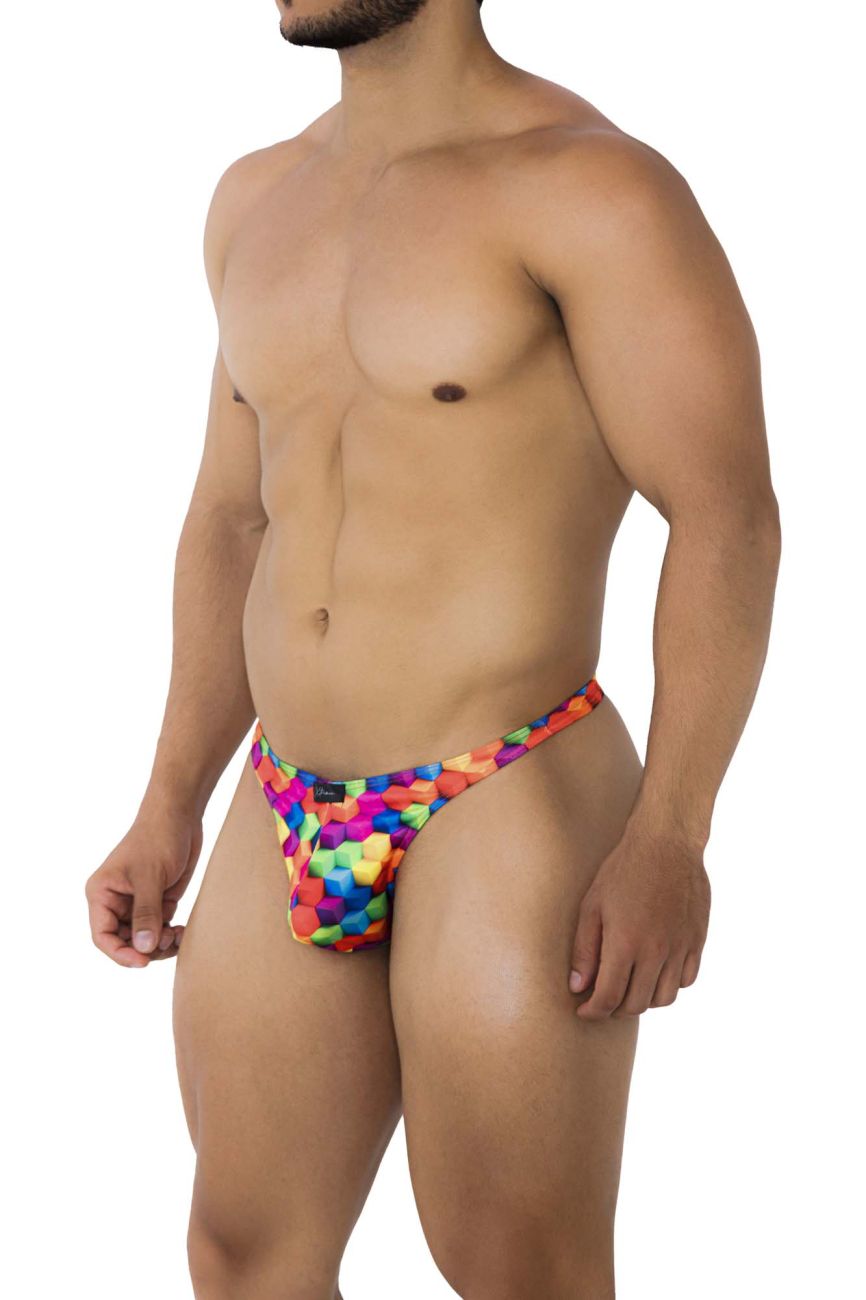 Xtremen Printed Men's Thong in Cubes – men's thongs