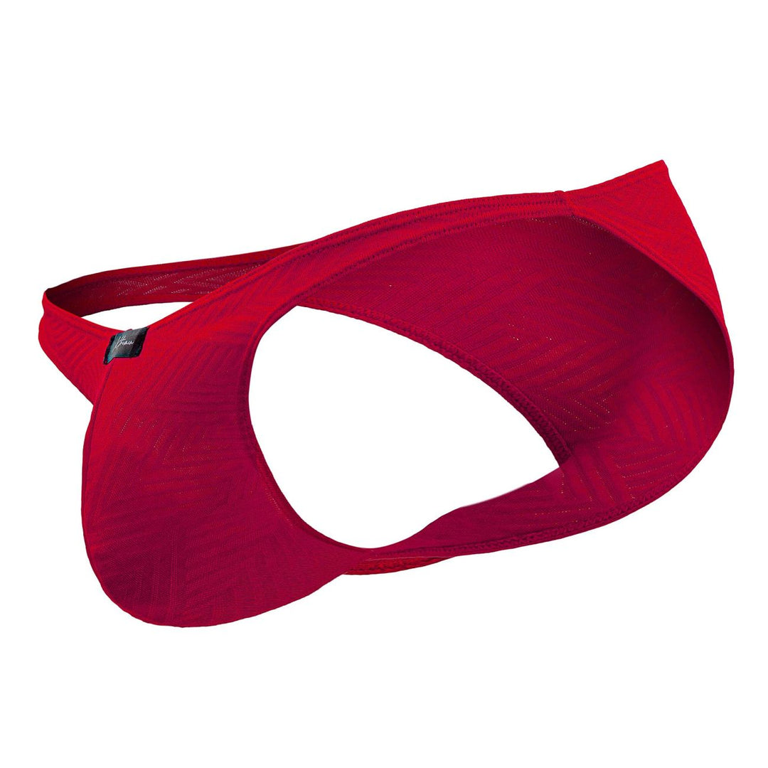 Xtremen Jacquard Bikini in Red – men's briefs