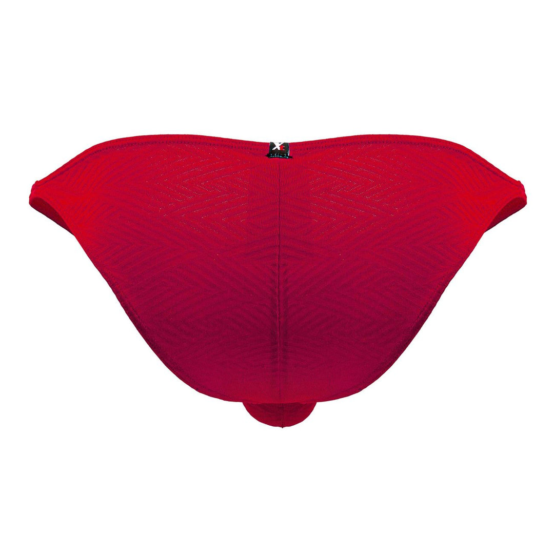 Xtremen Jacquard Bikini in Red – men's briefs
