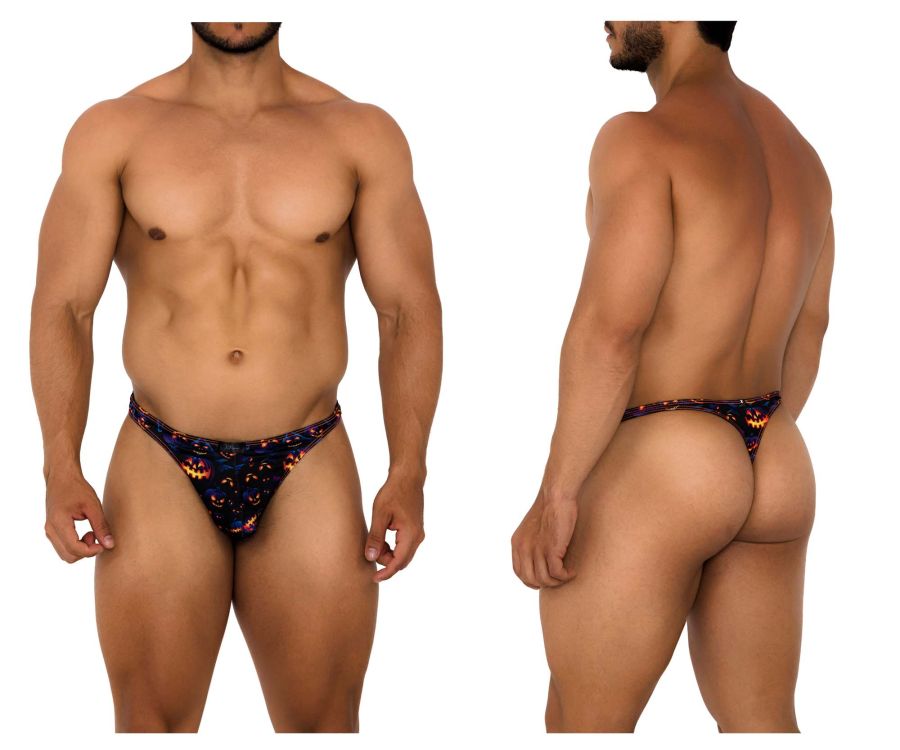 Xtremen Printed Men's Thong in Pumpkins Print – men's thongs